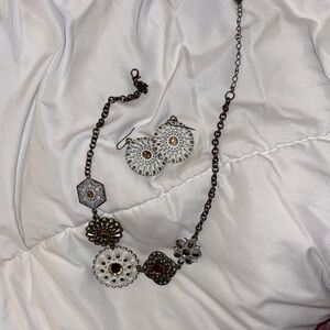 Elegant Multi-Color Necklace and Earring Set